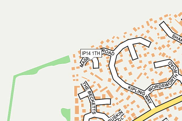 IP14 1TH map - OS OpenMap – Local (Ordnance Survey)