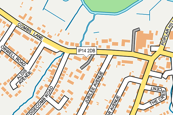 IP14 2DB map - OS OpenMap – Local (Ordnance Survey)