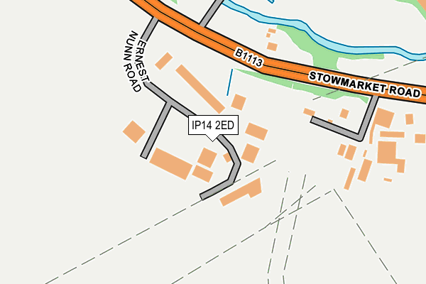 IP14 2ED map - OS OpenMap – Local (Ordnance Survey)