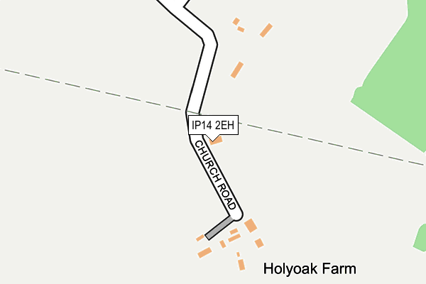 IP14 2EH map - OS OpenMap – Local (Ordnance Survey)