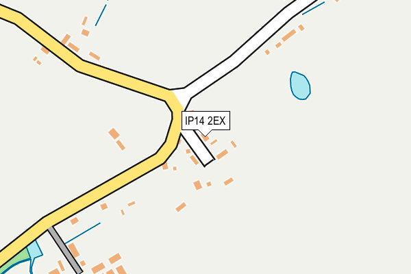 IP14 2EX map - OS OpenMap – Local (Ordnance Survey)