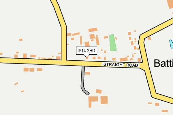 IP14 2HD map - OS OpenMap – Local (Ordnance Survey)