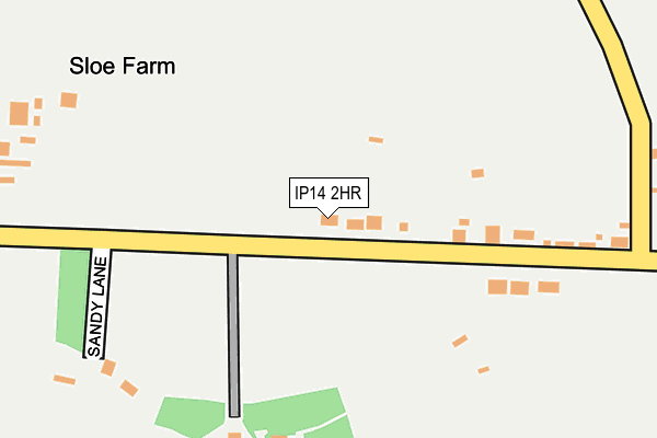 IP14 2HR map - OS OpenMap – Local (Ordnance Survey)