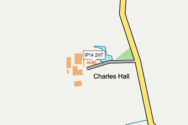 IP14 2HT map - OS OpenMap – Local (Ordnance Survey)