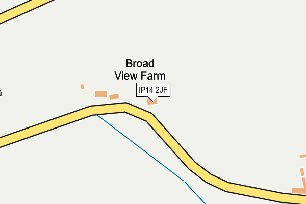 IP14 2JF map - OS OpenMap – Local (Ordnance Survey)