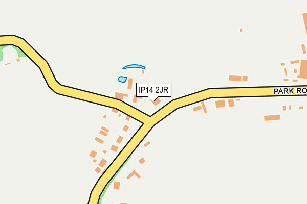 IP14 2JR map - OS OpenMap – Local (Ordnance Survey)