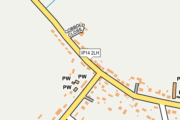 IP14 2LH map - OS OpenMap – Local (Ordnance Survey)