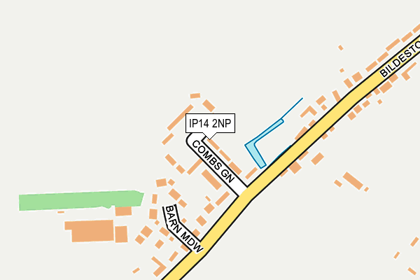 IP14 2NP map - OS OpenMap – Local (Ordnance Survey)