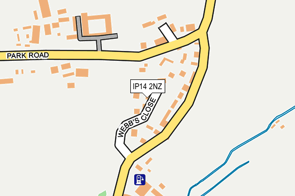 IP14 2NZ map - OS OpenMap – Local (Ordnance Survey)