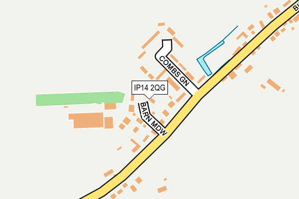 IP14 2QG map - OS OpenMap – Local (Ordnance Survey)