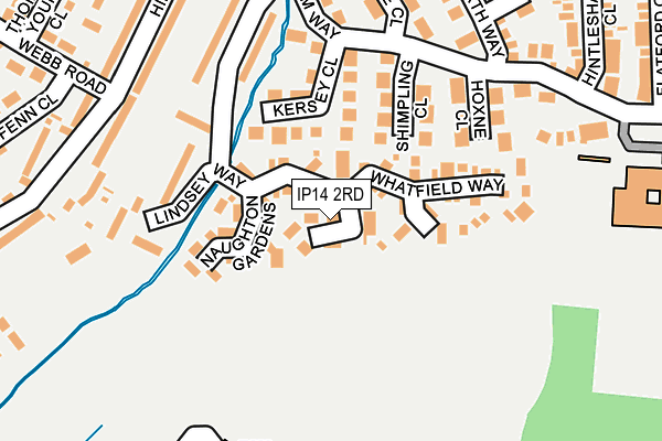 IP14 2RD map - OS OpenMap – Local (Ordnance Survey)
