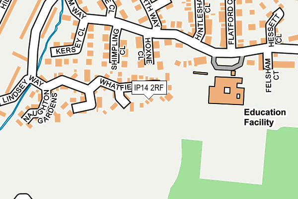 IP14 2RF map - OS OpenMap – Local (Ordnance Survey)