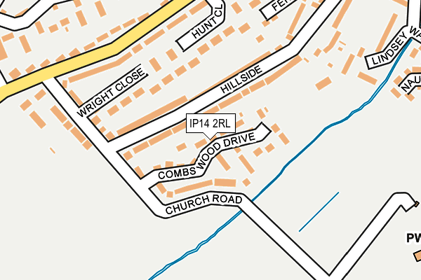 IP14 2RL map - OS OpenMap – Local (Ordnance Survey)