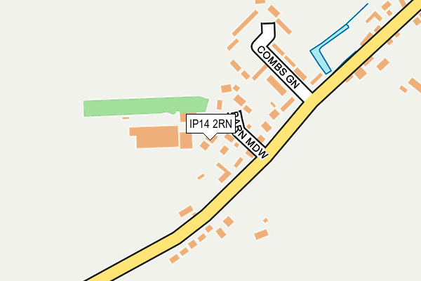 IP14 2RN map - OS OpenMap – Local (Ordnance Survey)