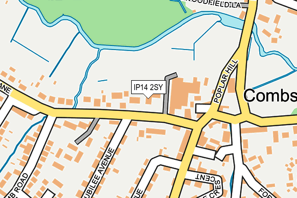 IP14 2SY map - OS OpenMap – Local (Ordnance Survey)