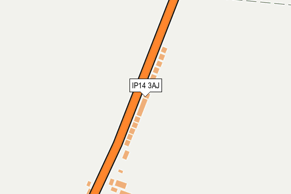 IP14 3AJ map - OS OpenMap – Local (Ordnance Survey)