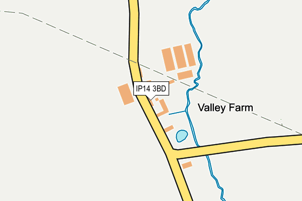 IP14 3BD map - OS OpenMap – Local (Ordnance Survey)