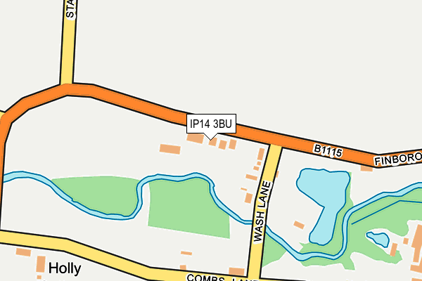 IP14 3BU map - OS OpenMap – Local (Ordnance Survey)