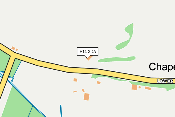 IP14 3DA map - OS OpenMap – Local (Ordnance Survey)