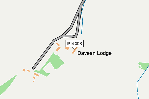 IP14 3DR map - OS OpenMap – Local (Ordnance Survey)