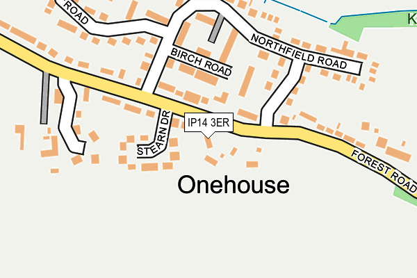 IP14 3ER map - OS OpenMap – Local (Ordnance Survey)
