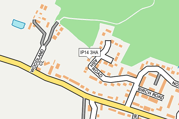 IP14 3HA map - OS OpenMap – Local (Ordnance Survey)