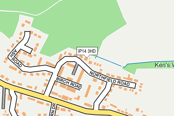 IP14 3HD map - OS OpenMap – Local (Ordnance Survey)