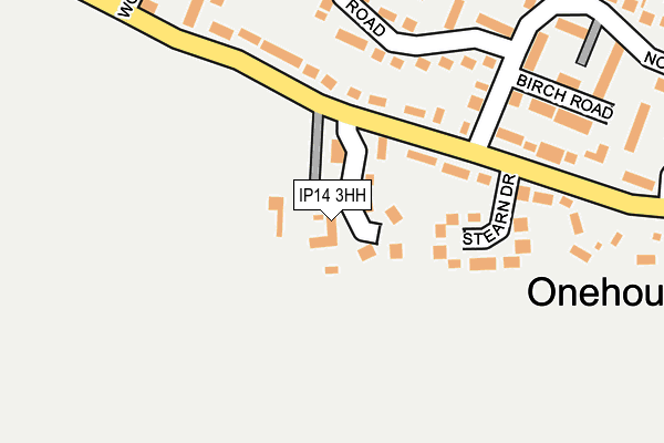 IP14 3HH map - OS OpenMap – Local (Ordnance Survey)