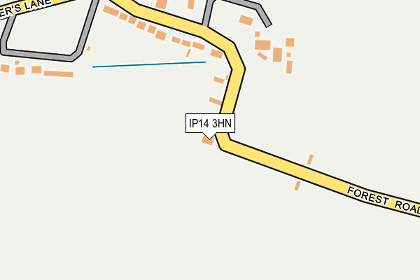 IP14 3HN map - OS OpenMap – Local (Ordnance Survey)