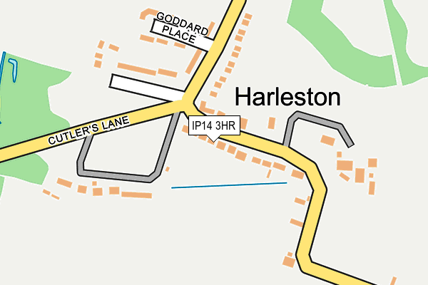 IP14 3HR map - OS OpenMap – Local (Ordnance Survey)