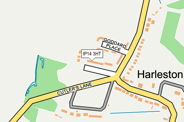 IP14 3HT map - OS OpenMap – Local (Ordnance Survey)