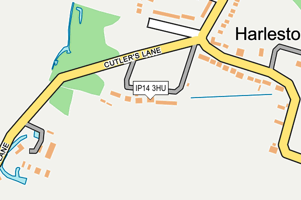 IP14 3HU map - OS OpenMap – Local (Ordnance Survey)