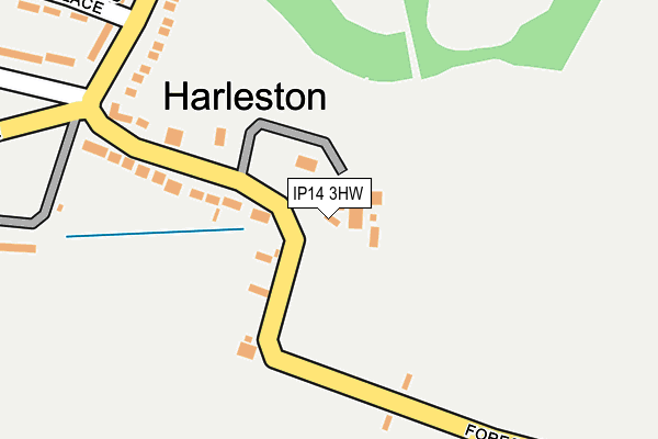 IP14 3HW map - OS OpenMap – Local (Ordnance Survey)