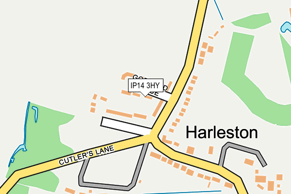 IP14 3HY map - OS OpenMap – Local (Ordnance Survey)