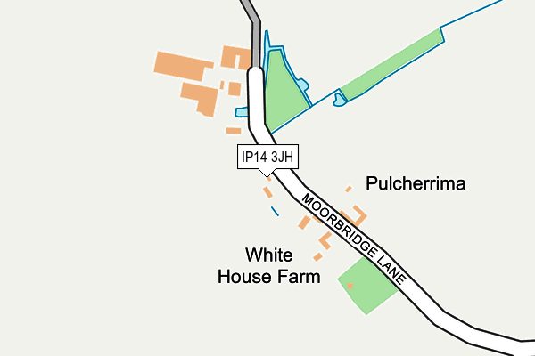 IP14 3JH map - OS OpenMap – Local (Ordnance Survey)