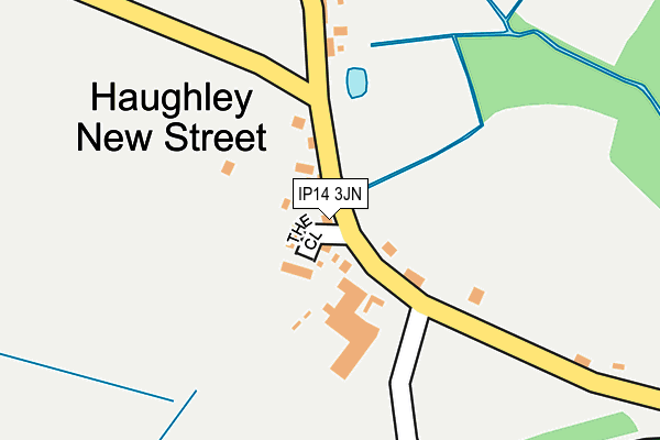 IP14 3JN map - OS OpenMap – Local (Ordnance Survey)