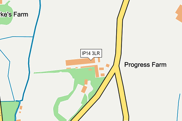 IP14 3LR map - OS OpenMap – Local (Ordnance Survey)