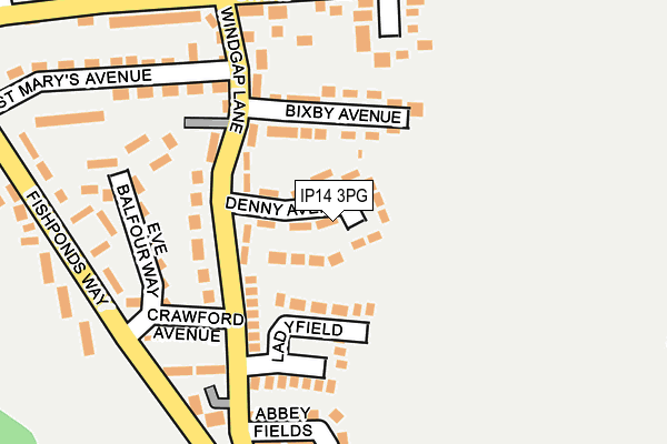 IP14 3PG map - OS OpenMap – Local (Ordnance Survey)