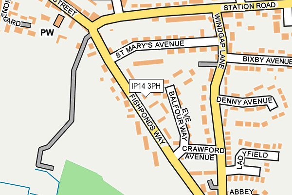 IP14 3PH map - OS OpenMap – Local (Ordnance Survey)