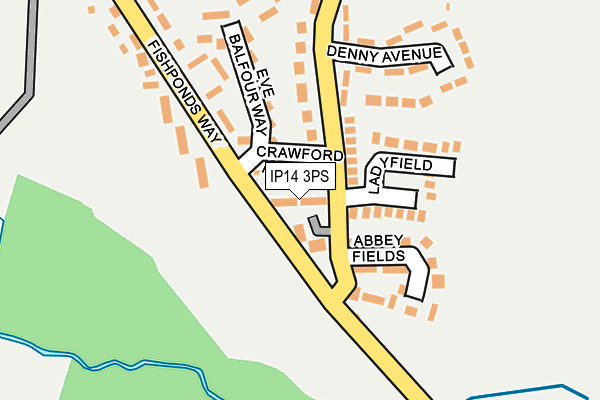 IP14 3PS map - OS OpenMap – Local (Ordnance Survey)