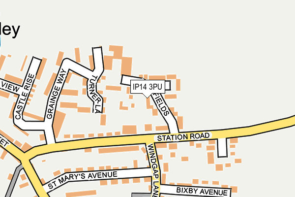 IP14 3PU map - OS OpenMap – Local (Ordnance Survey)