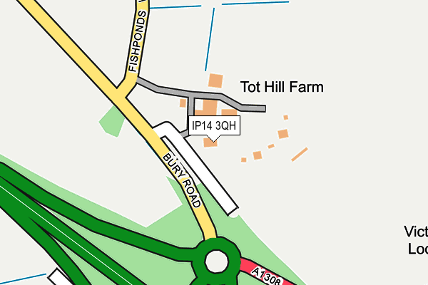 IP14 3QH map - OS OpenMap – Local (Ordnance Survey)