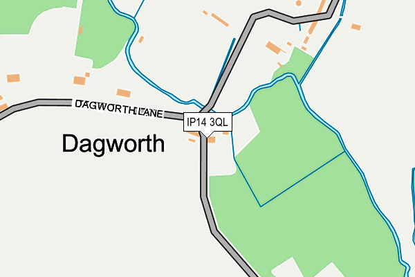 IP14 3QL map - OS OpenMap – Local (Ordnance Survey)