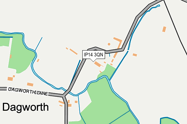 IP14 3QN map - OS OpenMap – Local (Ordnance Survey)