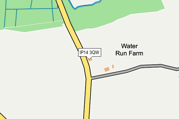 IP14 3QW map - OS OpenMap – Local (Ordnance Survey)