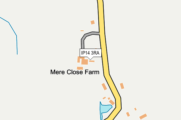 IP14 3RA map - OS OpenMap – Local (Ordnance Survey)
