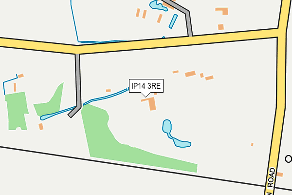 IP14 3RE map - OS OpenMap – Local (Ordnance Survey)