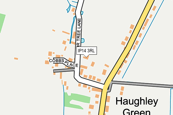 IP14 3RL map - OS OpenMap – Local (Ordnance Survey)