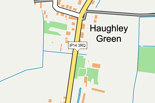 IP14 3RQ map - OS OpenMap – Local (Ordnance Survey)