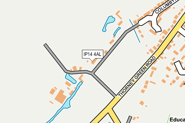 IP14 4AL map - OS OpenMap – Local (Ordnance Survey)